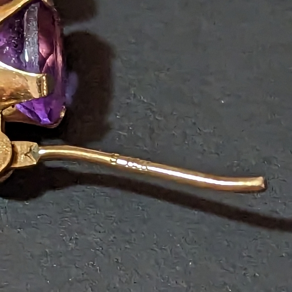 10k small gold hoops with amethyst genuine